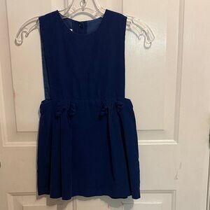 Elegant Navy Kids Dress with Bow Accents